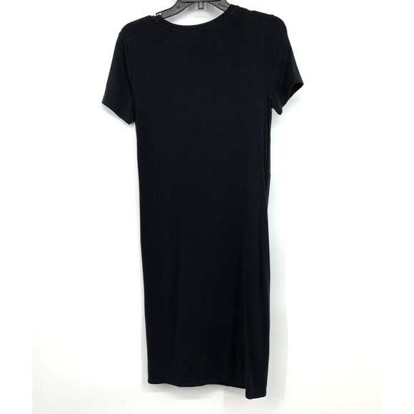 Gap Dress Black Twist Knotted Short Sleeve Lyocell - Picture 7 of 9